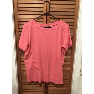 Women’s Chicos Pink short Sleeve Top Size 2 100% Cotton BARBIE CORE!